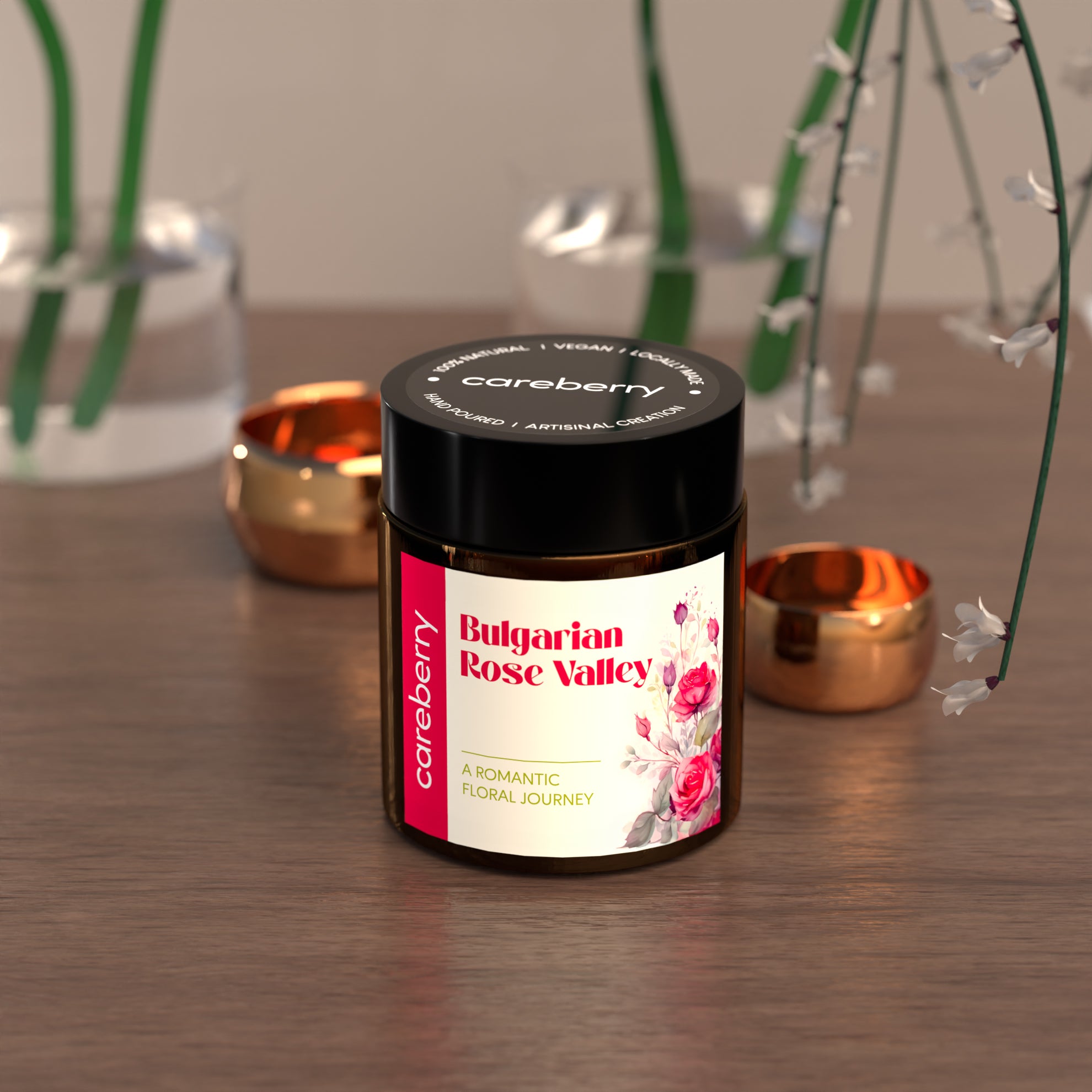 Careberry's Bulgarian Rose Valley Candle 100g