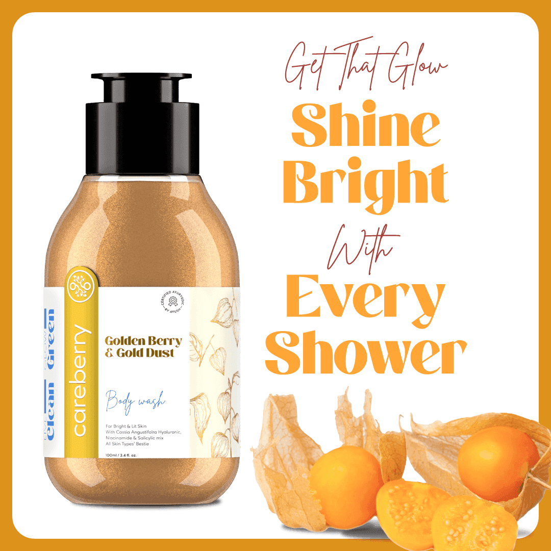 Golden berry and gold dust body wash